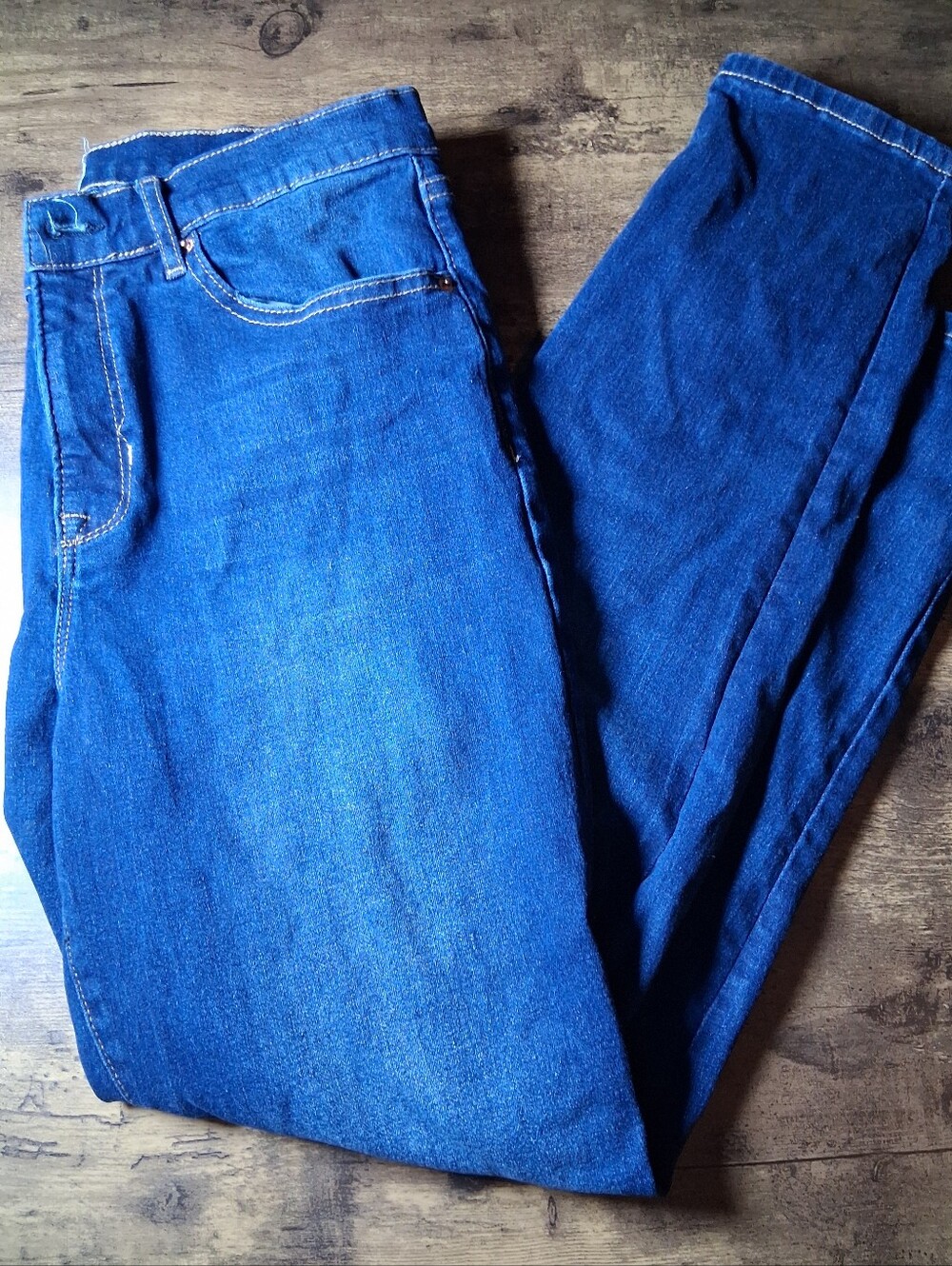 Nicole Miller New York Soho High Rise Cropped Women's Jeans in Deep Blue Denim